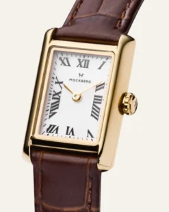 Klockor Mockberg Timeless Brown Leather Gold Watch MB0247