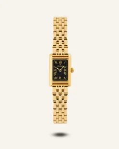 Klockor Mockberg Timeless Petite Klocka Guld Noir MB1775