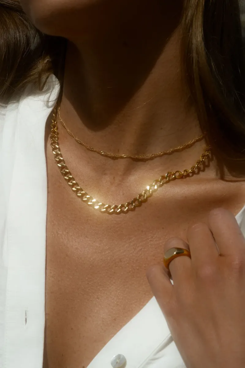 Halsband Mockberg Twirl Guld