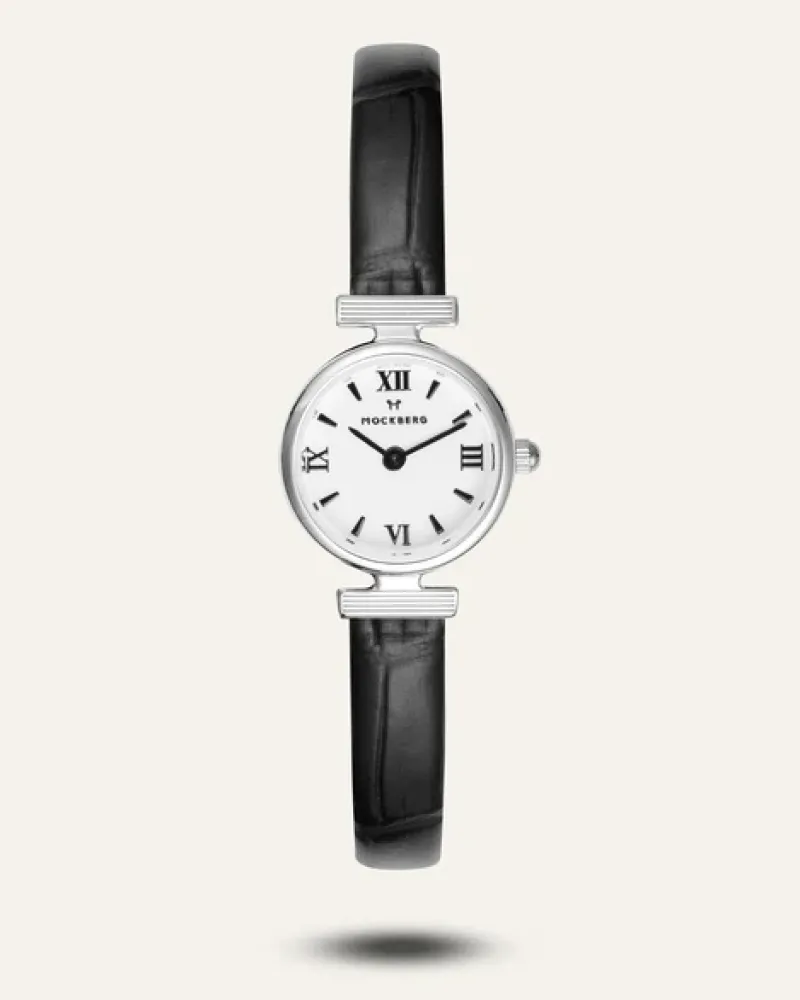 Klockor Mockberg Vintage Leather Silver Watch MB0250