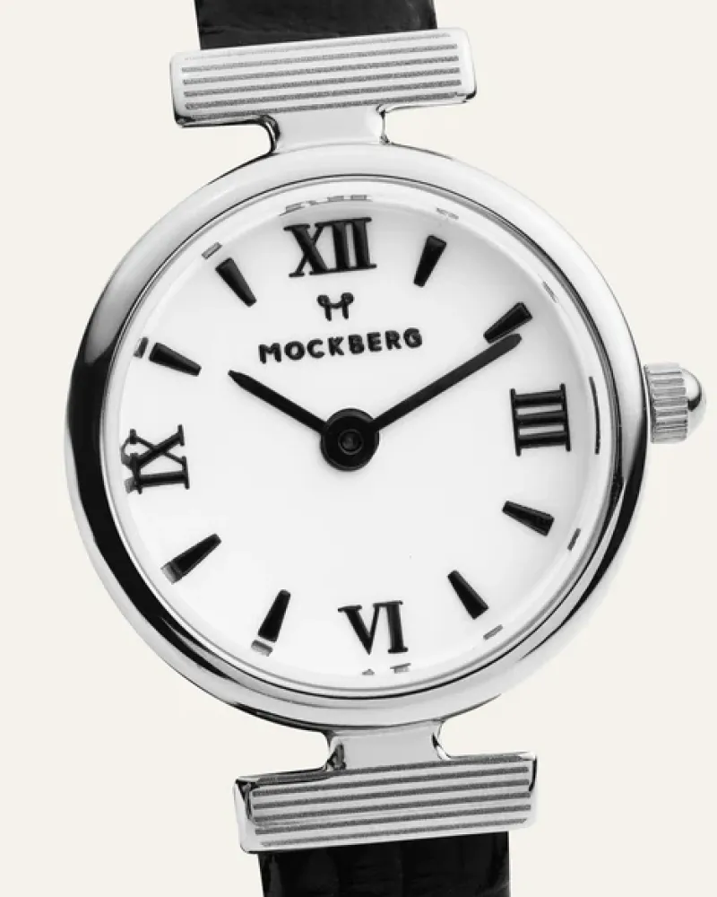 Klockor Mockberg Vintage Leather Silver Watch MB0250