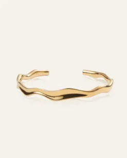 Armband Mockberg Wavy Bolded Cuff Gold