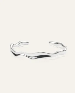 Armband Mockberg Wavy Bolded Cuff Silver