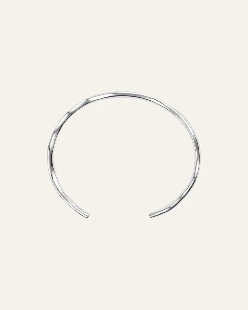 Armband Mockberg Wavy Bolded Cuff Silver
