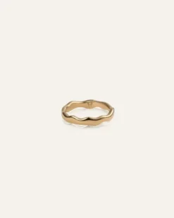 Mockberg Wavy Petite Ring Guld
