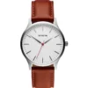 MVMT 40 Series Silver Natural Tan D-MT01-SNA