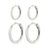 ÖRHÄNGEN PILGRIM Ariella Hoop 2-pack Örhängen Silver 612216003