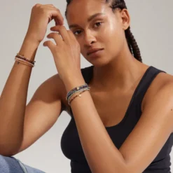 ARMBAND PILGRIM Indie Lila/Guld 261932612