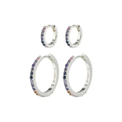 ÖRHÄNGEN PILGRIM Reign Hoop 2-pack Örhängen Silver 662416803