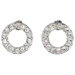 ÖRHÄNGEN PILGRIM Victoria Crystal Halo Örhängen Silver 611316013