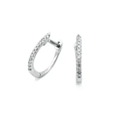 Örhängen i 18K Vitguld med 0.07ct TW/SI Diamanter – MSF51W