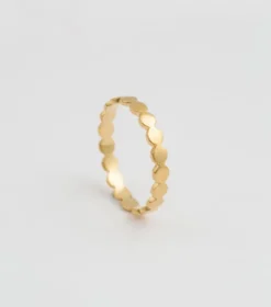 Ringar Syster P Beaches Flat Dot Ring Guld