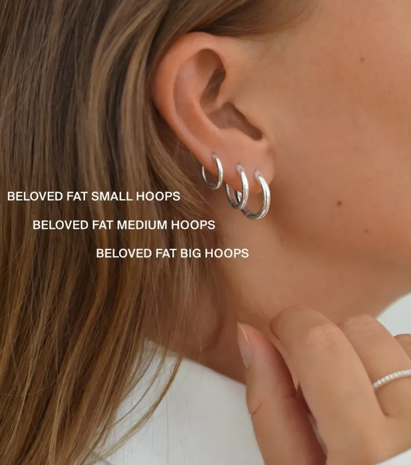 Örhängen Syster P Beloved Fat Big Hoops Silver