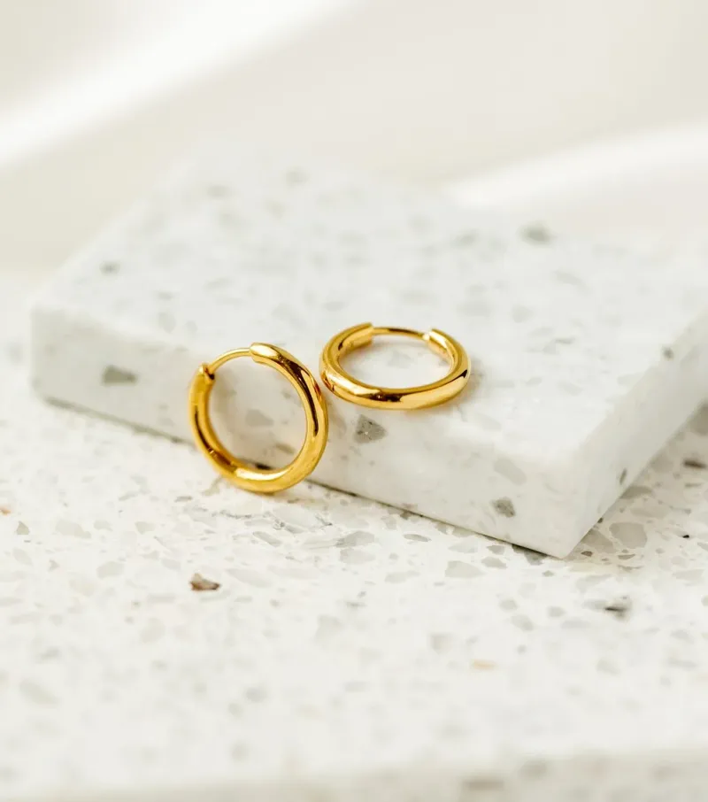 Örhängen Syster P Beloved Fat Medium Hoops Guld