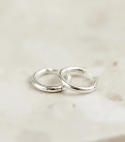 Örhängen Syster P Beloved Fat Medium Hoops Silver