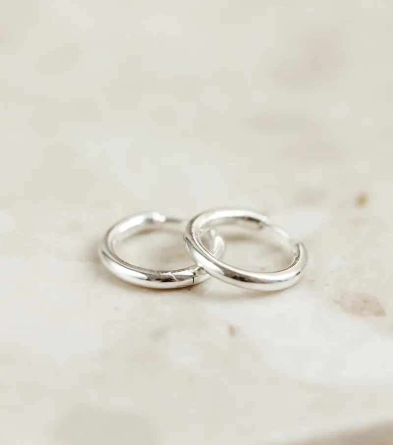 Örhängen Syster P Beloved Fat Medium Hoops Silver