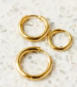 Örhängen Syster P Beloved Fat Small Hoops Guld