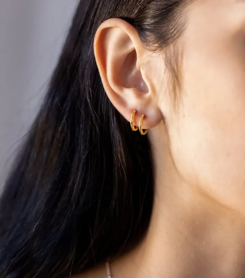 Örhängen Syster P Beloved Fat Small Hoops Guld