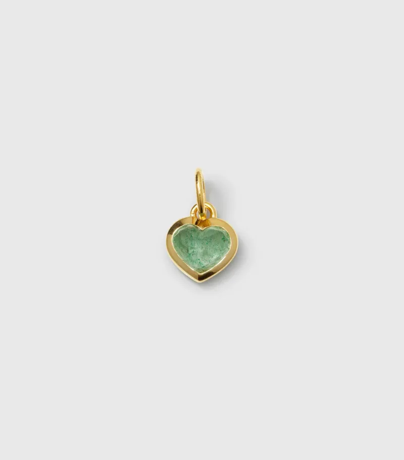 Berlocker Syster P Beloved Heart Hänge Guld/Grön