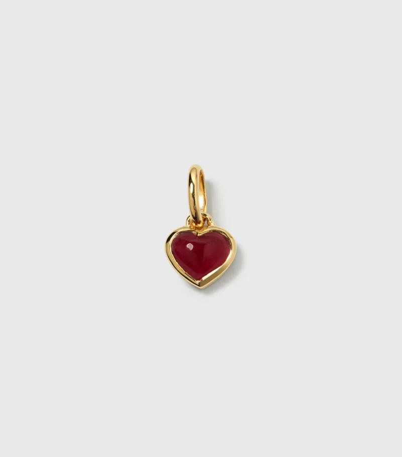Berlocker Syster P Beloved Hjärta Pink Quartz Hängsmycke Guld