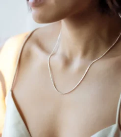 Halsband Syster P Beloved Kort Curb Kedja Silver