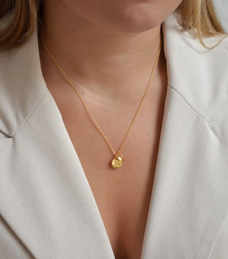 Halsband Syster P Beloved Kort Oval Kedja Guld