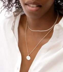 Halsband Syster P Beloved Lång Rolo Kedja Silver