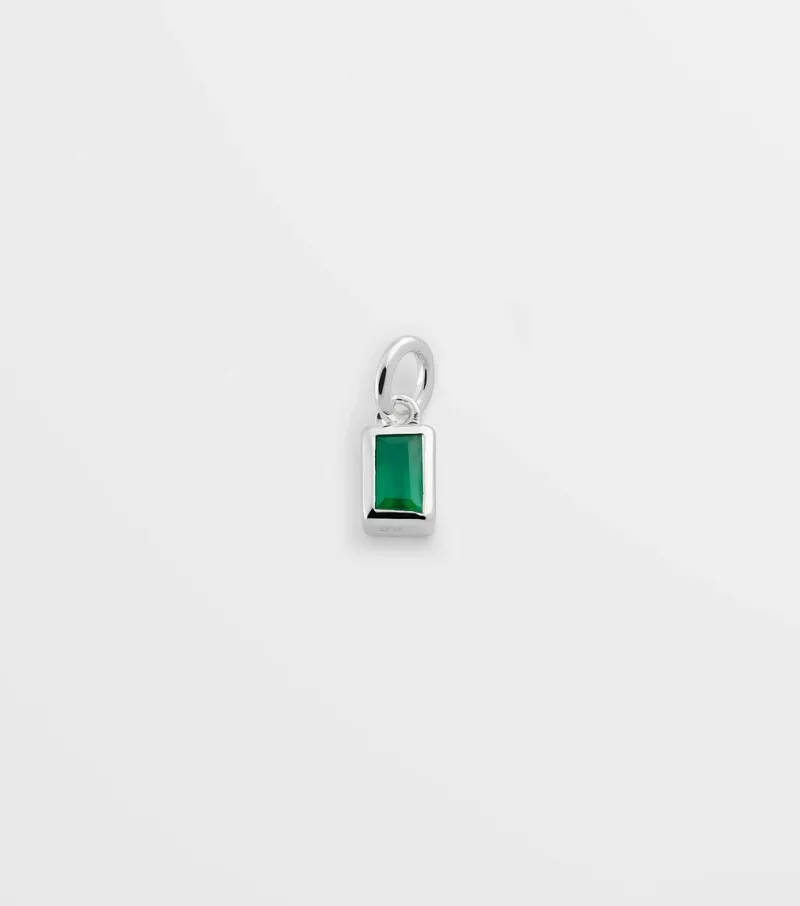 Berlocker Syster P Beloved Squared Hänge Green Onyx Silver