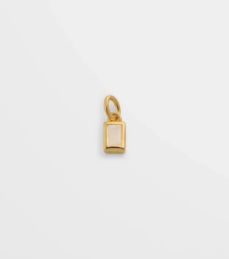 Berlocker Syster P Beloved Squared Hänge Moonstone Guld
