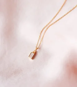 Berlocker Syster P Beloved Squared Hänge Moonstone Guld