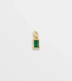 Berlocker Syster P Beloved Squared Hänge Green Onyx Guld