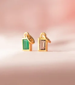 Berlocker Syster P Beloved Squared Hänge Green Onyx Guld