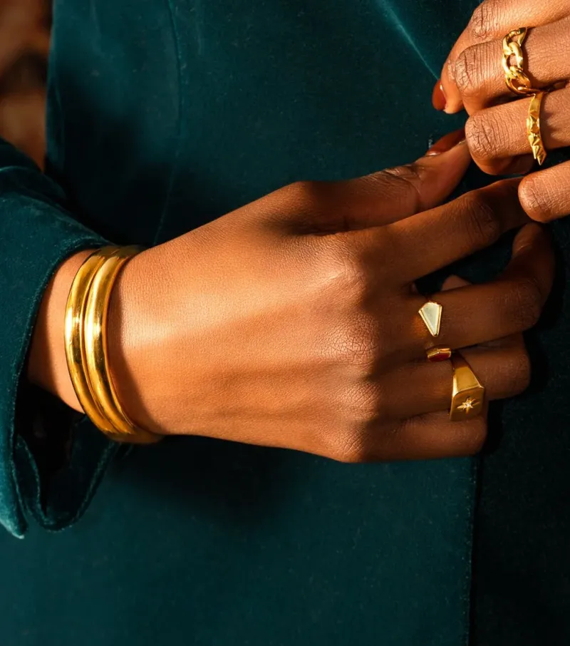Armband Syster P Bolded Bangle Guld