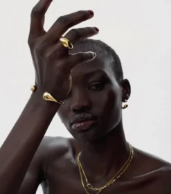 Armband Syster P Bolded Drops Bangle Guld