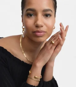Armband Syster P Bolded Drops Bangle Guld