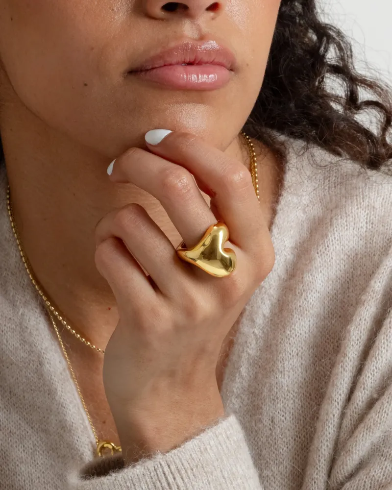 Ringar Syster P Bolded Heart Ring Guld