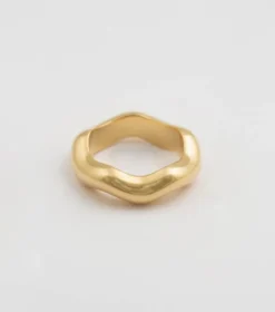 Ringar Syster P Bolded Wavy Ring Guld
