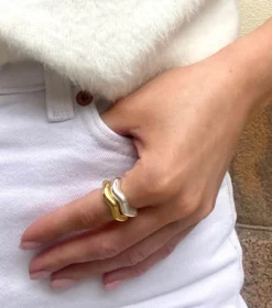 Ringar Syster P Bolded Wavy Ring Silver
