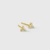 Örhängen Syster P Celestia Triple Stone Studs Gold