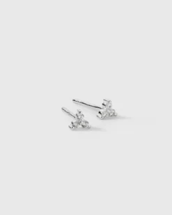 Örhängen Syster P Celestia Triple Stone Studs Silver