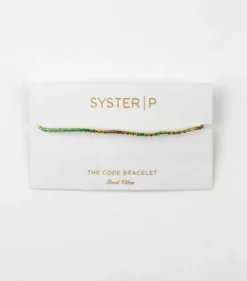Armband Syster P Code Guld GOOD VIBES