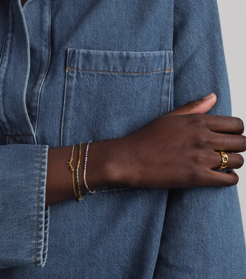 Armband Syster P Code Guld GOOD VIBES