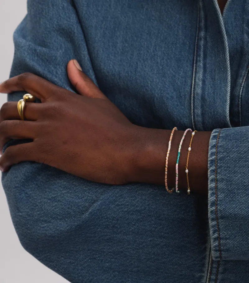 Armband Syster P Code Guld STAY STRONG