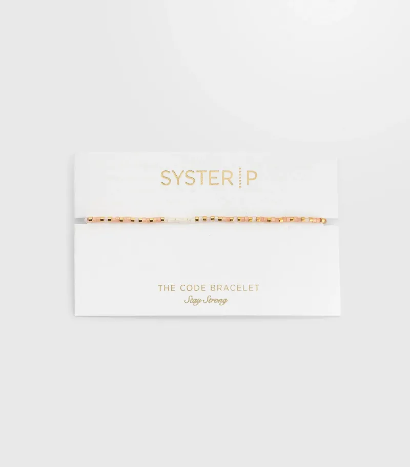 Armband Syster P Code Guld STAY STRONG