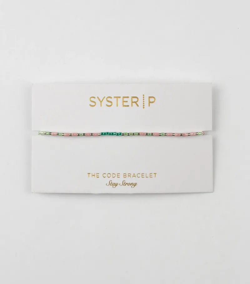 Armband Syster P Code Silver STAY STRONG
