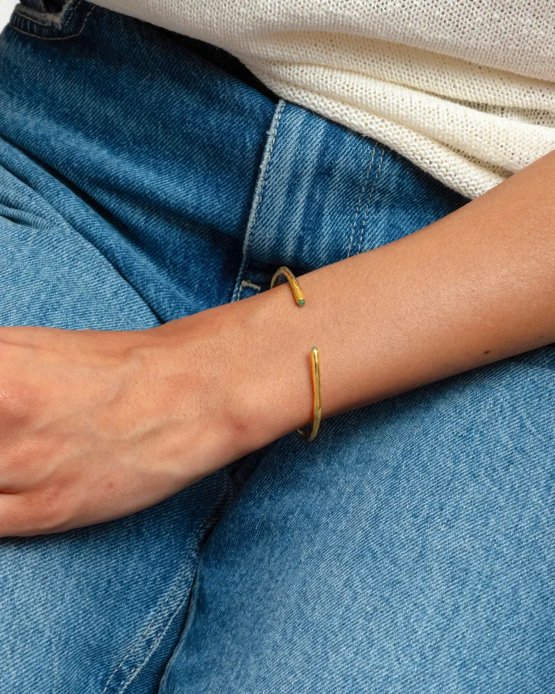 Armband Syster P Florentina Bangle Guld Green Jade