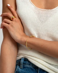 Armband Syster P Florentina Bangle Guld Green Jade