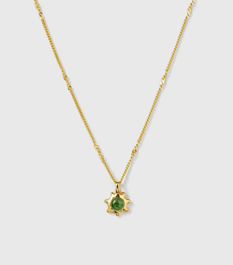 Halsband Syster P Florentina Guld Grön Jade