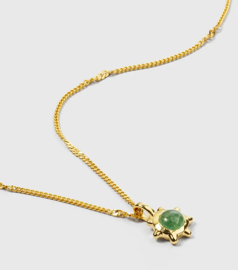Halsband Syster P Florentina Guld Grön Jade