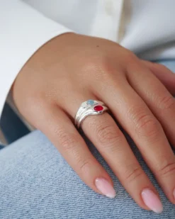 Ringar Syster P Floretina Ring Silver Pink Quartz